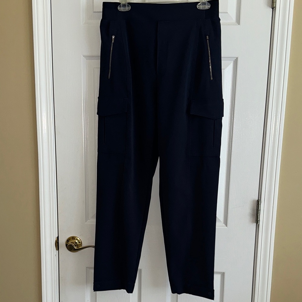 Athleta Navy Endless Cargo Pants with Zipper Pockets